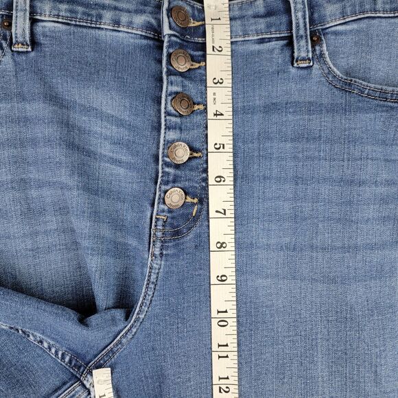 Calvin Klein High Rise Skinny Jeans Size 22W Button Fly Stretch Ankle Denim - Picture 11 of 12